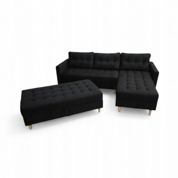 CZARNY NAROŻNIK PIKOWANY...