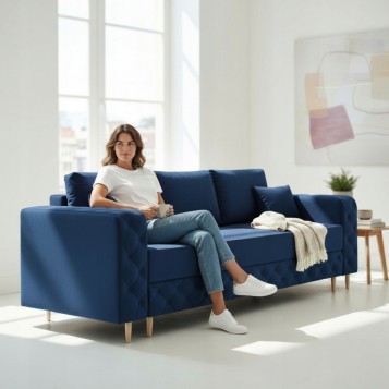 KANAPA SOFA PIKOWANA W...