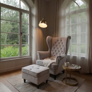 FOTEL USZAK W STYLU...