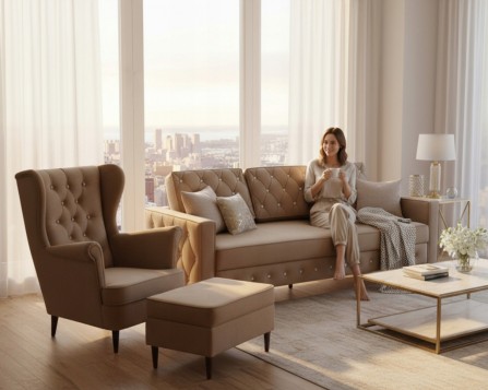 ZESTAW WYPOCZYNKOWY SOFA...