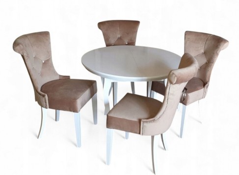 BIAŁY ZESTAW GLAMOUR STÓŁ...