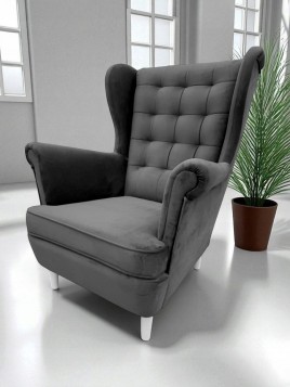 Piękny DUŻY FOTEL USZAK...