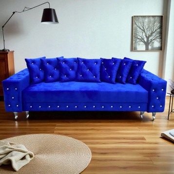 KANAPA PIKOWANA Z OZDOBNYMI...