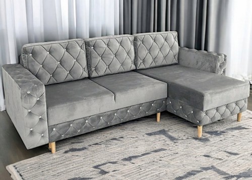 NAROŻNIK GLAMOUR PIKOWANY...