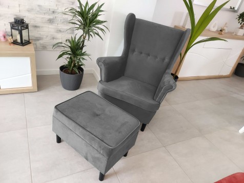 FOTEL SKANDYNAWSKI USZAK...