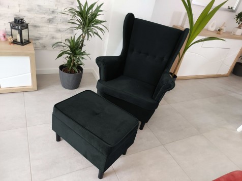 FOTEL SKANDYNAWSKI USZAK...