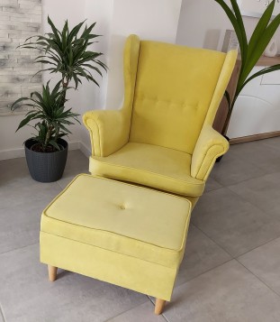 FOTEL SKANDYNAWSKI USZAK...