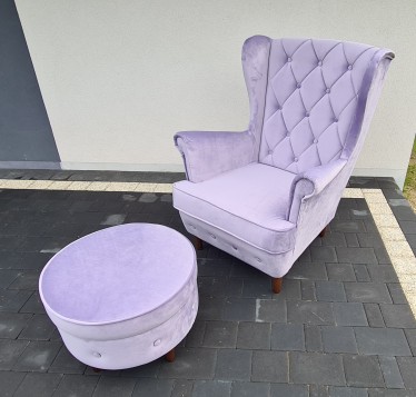 FOTEL SKANDYNAWSKI USZAK...