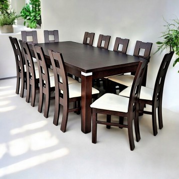 DUŻY DĘBOWY ZESTAW STÓŁ...