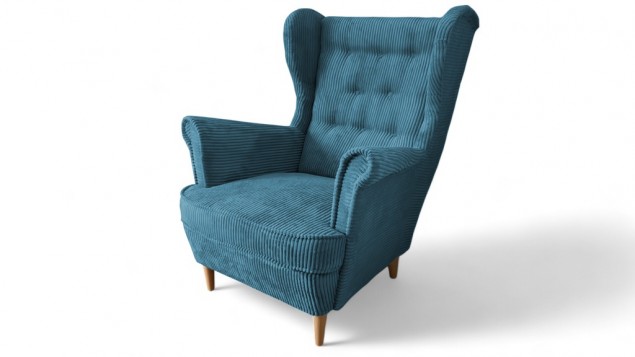 FOTEL USZAK PASY SZTRUKSOWY