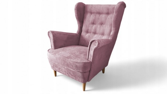 FOTEL USZAK PASY SZTRUKSOWY