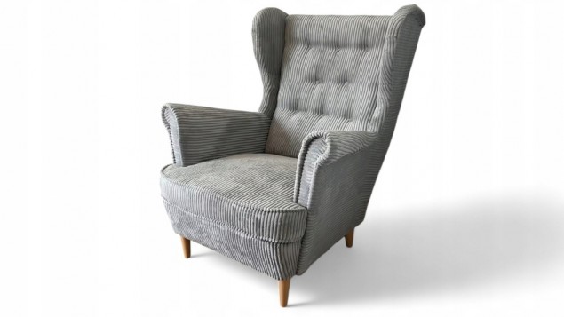 FOTEL USZAK PASY SZTRUKSOWY