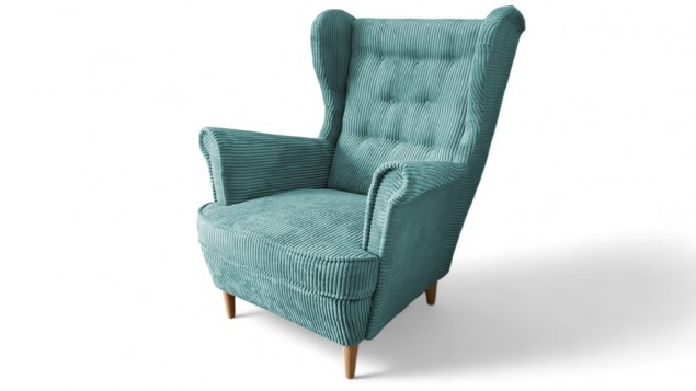 FOTEL USZAK PASY SZTRUKSOWY