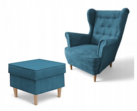 FOTEL USZAK PASY SZTRUKSOWY...