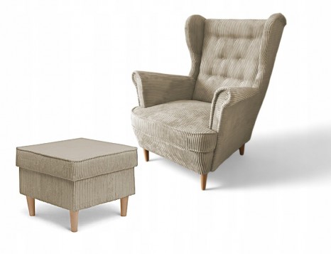 FOTEL USZAK PASY SZTRUKSOWY...