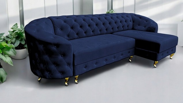 NAROŻNIK GLAMOUR PIKOWANY...