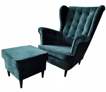 FOTEL USZAK PIKOWANY Z...