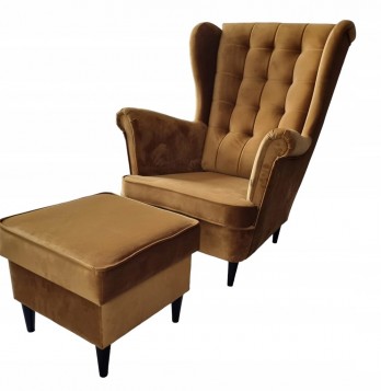 FOTEL USZAK PIKOWANY Z...