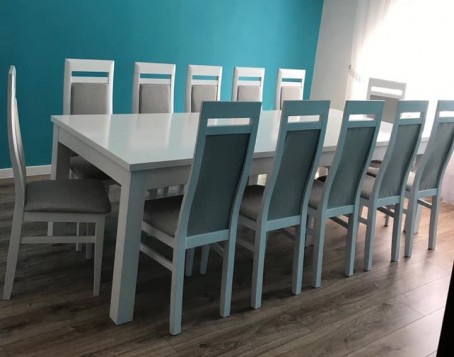 ZESTAW STÓŁ 100x250/350+12...