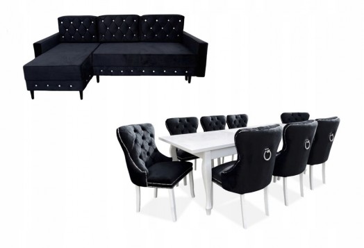 KOMPLET STÓŁ+8 KRZESEŁ...