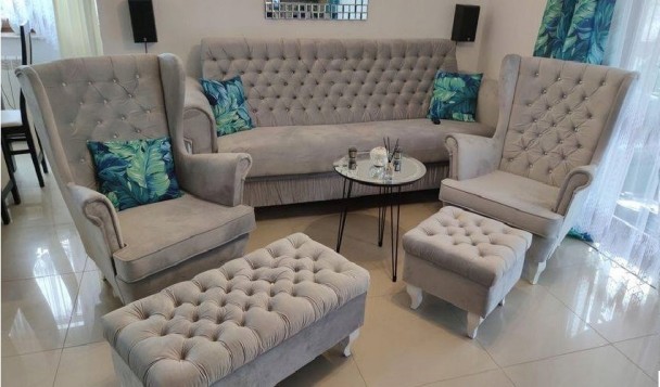 Komplet chesterfield kanapa...