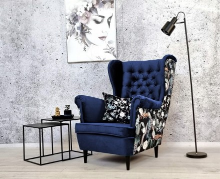 FOTEL USZAK PIKOWANY STYL...