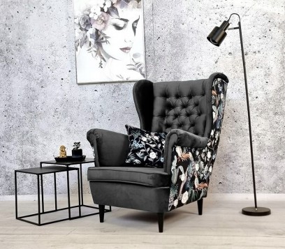 FOTEL USZAK PIKOWANY STYL...