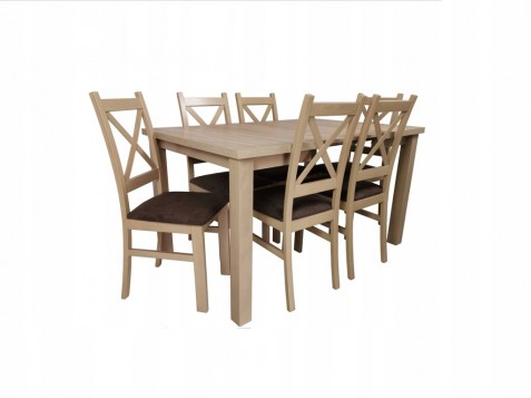 ZESTAW STÓŁ 80X150/190 + 6...