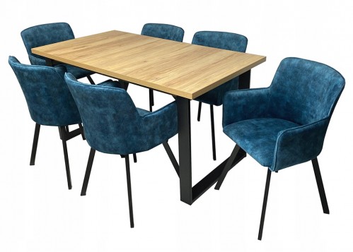 ZESTAW Stół 80x150/190 + 6...