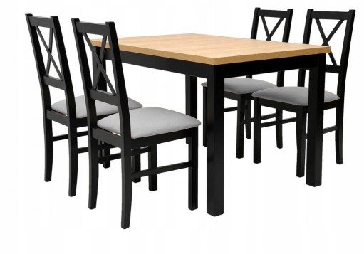 ZESTAW STÓŁ 80X150/190 + 4...