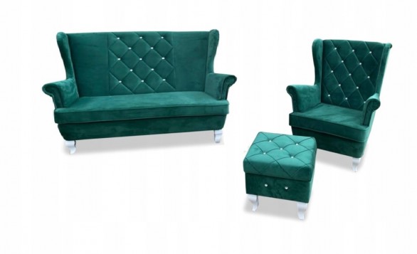 ZESTAW SKANDYNAWSKI SOFA 3...