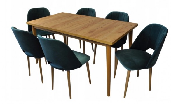 ZESTAW Stół 80x150/190 + 6...