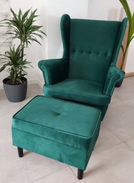 FOTEL USZAK SKANDYNAWSKI +...