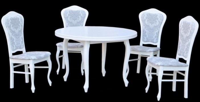 BIAŁY ZESTAW LUDWIK STÓŁ...