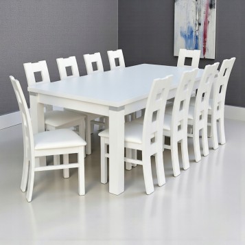 DUŻY BIAŁY ZESTAW STÓŁ...