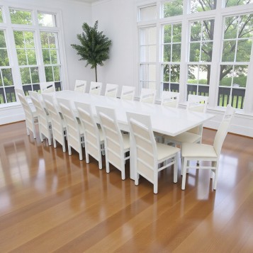 BIAŁY KLASYCZNY ZESTAW STÓŁ...