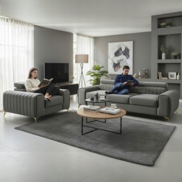 KOMPLET WYPOCZYNKOWY SOFA Z...